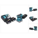 Makita DBO 484 RG Akku Schwingschleifer 18 V 112 x 102 mm + 2x Akku 6,0 Ah + Ladegerät