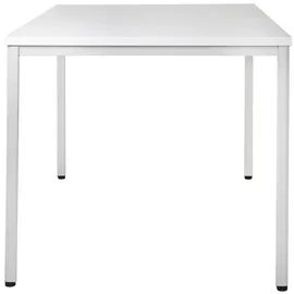 Stier Allzwecktisch 800x800x720mm Gestell lichtgrau, Platte weiß