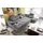 ed exciting design Wohnlandschaft JAKARTA mit Bettfunktion, Bettkasten, Kopfstützen, Nierenkissen grau
