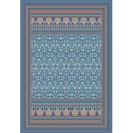 BASSETTI MIRA Plaid aus 100% Baumwolle in der Farbe Blau B1, Maße: 135x190 cm - 9326023