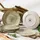 konsimo® Teller-Set 20 cm beige 6er Set