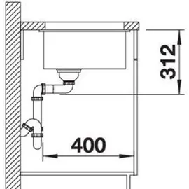 Blanco Subline 700-U felsgrau + Handbetätigung + InFino