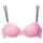Buffalo Bügel-Bikini-Top Damen rosa-schwarz Gr.38 Cup E