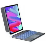 Inateck Hülle mit Tastatur für iPad 10 Generation,Tastatur mit Touchpad für iPad 10th Gen 10,9 Zoll 2022,Abnehmbare,7-Farbiger Hintergrundbeleuchtung,Hoch-/Querformat Ständer,QWERTZ,KB04112