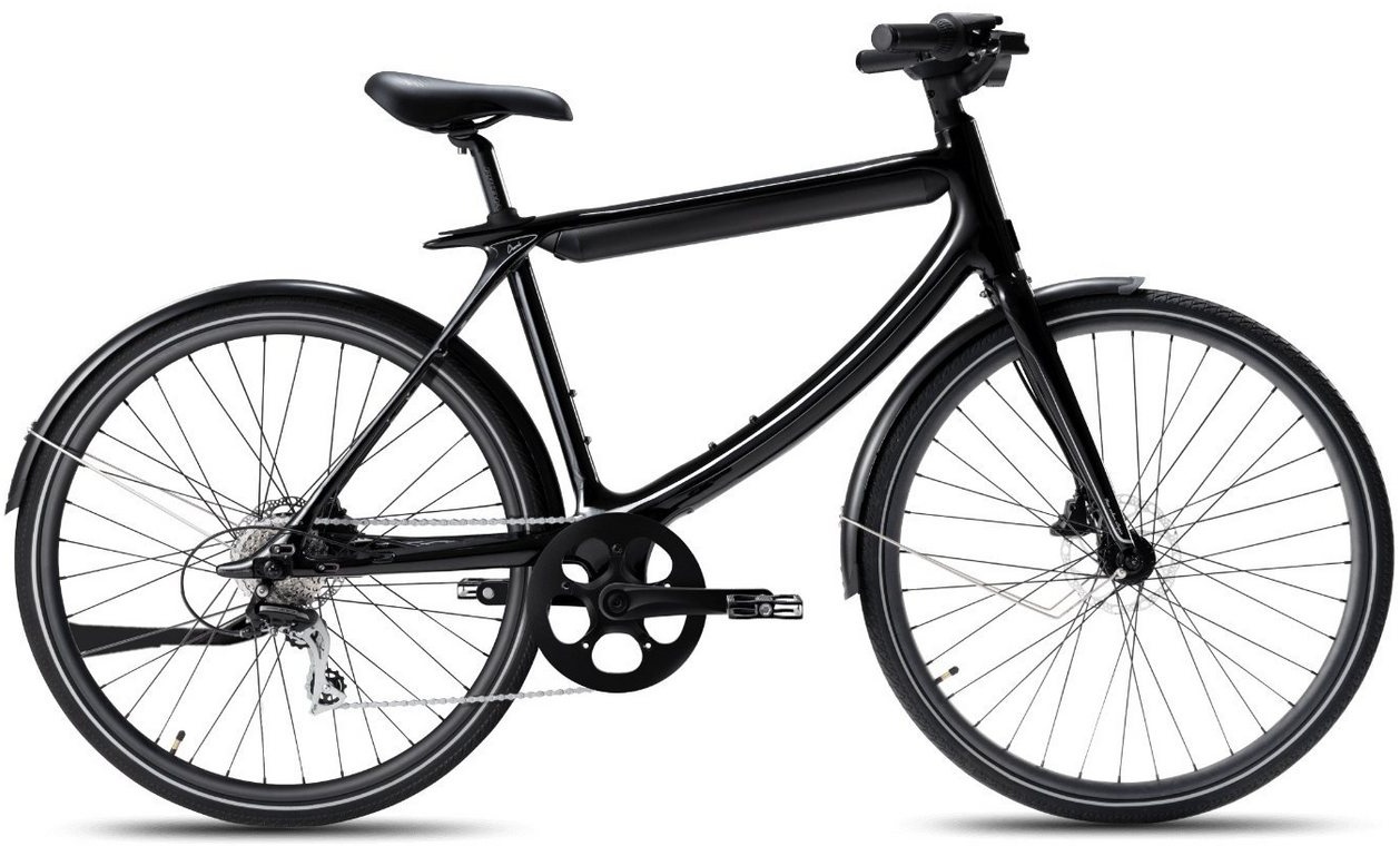 Urtopia E-Bike Chord Smartes E-Bike mit Smartphone App, 8 Gang, Heckmotor, 353 Wh Akku, GPS, 120km, Diebstahlschutz, KI Sprachsteuerung, Navi, Bluetooth schwarz