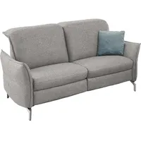 Livetastic 2-Sitzer-Sofa, Grau, Weiß, Metall, 154x89x109 cm, Made in EU, Hocker erhältlich, Armteil links, rechts, Wohnzimmer, Sofas & Couches, Sofas, 2-Sitzer Sofas