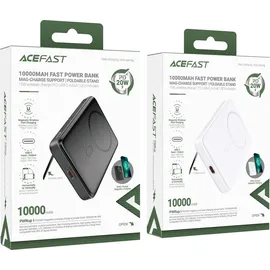 ACEFAST M6 PD 20W 10000mAh Induktions-Powerbank + Kabel - Weiß