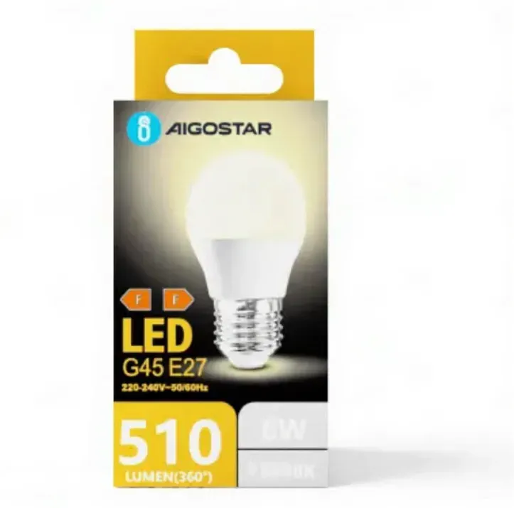 Aigostar LED A5 G45 WEITER WINKEL E27 6W 3000K/FARBBOX - gelb - Glühbirne