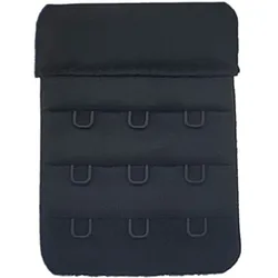 BH Verlängerung 3 reihig 45mm schwarz elastisch BH Erweiterung Verlängerer Damen Unterwäsche Komfort Kleidung Zubehör