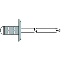 Gesipa PolyGrip Mehrbereichsschaft-Blindniete Alu/Stahl verzinkt K 16 4,8 x