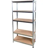 Unbekannt Schwerlastregal 180x90x40 cm steckbar aus Stahl für 875 kg mit 5 MDF Böden