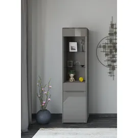 Set One by Musterring Standvitrine Reno 48 x 42 x 185 cm Grau