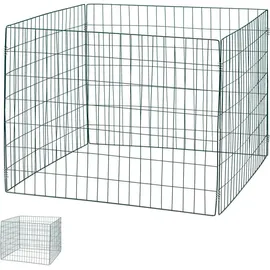 Relaxdays Komposter Metall, 2er Set, Dunkelgrün