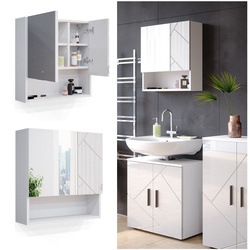 Vicco Spiegelschrank Badschrank Badezimmerspiegel Irma Spiegel Hängeschrank Bad