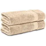 Komfortec Handtuchset 70 x 140 cm beige 2-tlg.