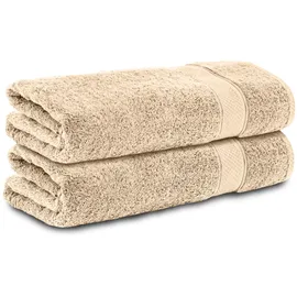 Komfortec Handtuchset 70 x 140 cm beige 2-tlg.