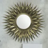 FineBuy Wandspiegel FineBuy Flurspiegel Sonne Metall 74 cm Spiegel Flur Hängespiegel