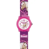 Scout Crystal 280305042 Quarzuhr Gehäusefarbe rosa Armbandtyp Silikonarmband Armbandfarbe pink