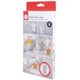 Rayher Silikon-Gießform Engel + Flügel, 8 Formen für Anhänger, zum Ausgießen mit Kreativ Beton, Art Resin Gießharz, Raysin-Gießpulver, 36115000, Grau, 26 x 14,5 x 1 cm