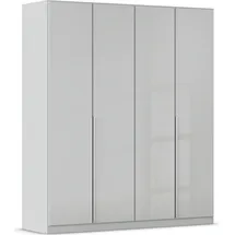 otto home Drehtürenschrank OTTO HOME "Kleiderschrank Kleiderschränke Schrank Garderobe AGORDO mit Glasfront", grau (seidengrau, glas seidengrau), B:181cm H:210cm T:54cm, Holzwerkstoff, Schränke, Drehtürenschrank, durchdachte Innenausstattung, in 7 Breiten und 2