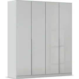 otto home Drehtürenschrank OTTO HOME "Kleiderschrank Kleiderschränke Schrank Garderobe AGORDO mit Glasfront", grau (seidengrau, glas seidengrau), B:181cm H:210cm T:54cm, Holzwerkstoff, Schränke, Drehtürenschrank, durchdachte Innenausstattung, in 7 Breiten und 2