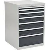 Bedrunka & Hirth Gerätebau GmbH Schubladenschrank H1019xB705xT736mm lichtgrau/grau 7 Schubl.vollauszug