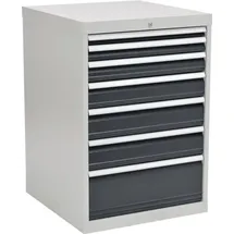 Bedrunka & Hirth Gerätebau GmbH Schubladenschrank H1019xB705xT736mm lichtgrau/grau 7 Schubl.vollauszug