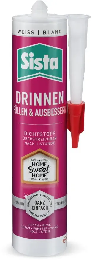 Preisvergleich Produktbild Drinnen Acryl, Kartusche, weiß, 280ml