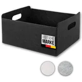 beschmann Aufbewahrungskorb Filz Organizer faltbare Aufbewahrungsbox Filz Box Aufbewahrung Aufbewahrungsbox Kleiderschrank Regal Korb Filz Filzkorb Aufbewahrung Kleiderschrank (schwarz, 1er)
