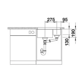 Blanco ROTAN 340/160-U anthrazit o.AF