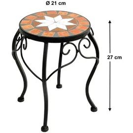 DanDiBo Ambiente Blumenhocker Rund 21 x 27 x 21 cm Schwarz