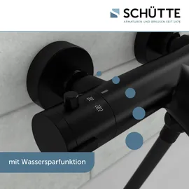 Schütte London Badewannenarmatur Thermostat Schwarz Matt