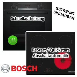 Bosch Backofen EcoClean + Glaskeramik-Kochfeld TouchSelect