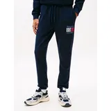Tommy Hilfiger Tommy Jeans Sweathose TJM RWB FLAG Jogginghose, Print, elastischer Bund, slim fit blau XL