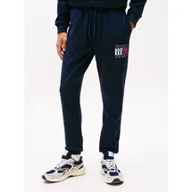 Tommy Hilfiger Tommy Jeans Sweathose TJM RWB FLAG Jogginghose, Print, elastischer Bund, slim fit blau XL