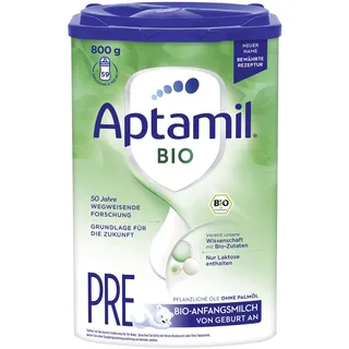 Aptamil Bio Pre – Anfangsmilch von Geburt an – Pflanzliche Öle, ohne Palmöl - 1 x 800 g