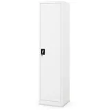 Jan Nowak Aktenschrank Metall Büroschrank abschließbar 45 cm ALEX 4 Böden Stahl schmal (Stahl 0,6 mm Wandmontage möglich PZH-zertifiziert 185 cm) Aktenschrank Schloss 2 Schlüssel platzsparend 9 Farben robust weiß