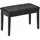Homcom Klavierbank mit Stauraum, Pianobank mit Lederkissen Schwarz, 75 x 35 x 49 cm
