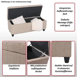 MCW Sitzbank Kriens Schwarz 45 x 114 x 45 cm