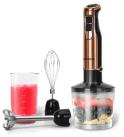 Aigostar Stabmixer-Set Edelstahl 1000W Rosé und Gold VDE / Schnalle