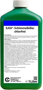 ILKA Schimmelkiller chlorfrei Schimmelentferner, Schimmelvernichter tötet Pilze, Algen, Schimmel und Sporenbfall, 1 Liter - Flasche