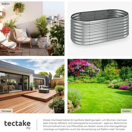 Tectake Flormma 160 x 80 x 60 cm Silber