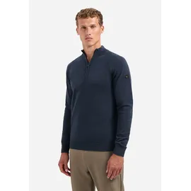 No Excess Stehkragenpullover Blau S