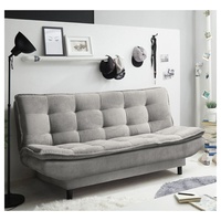 Lomadox Schlafsofa PIRNA-09, Schlafcouch Sofa Couch Jugendzimmer Gästezimmer grau Bettkasten beige|grau