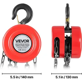 Vevor Flaschenzug Stahl 3 m rot