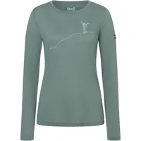 super.natural Damen Bergglück Longsleeve (Größe M, gruen)