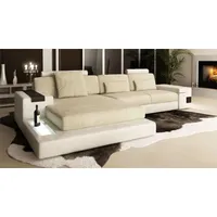 L-form Bettfunktion Couch Kunstleder  Sofas Couchen Schlaf Sofa Design Ecksofa - Beige