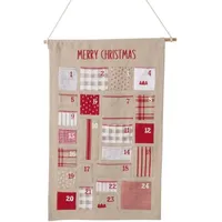 BOLTZE befüllbarer Adventskalender "Kaista" aus Textil in rot/weiß Taschen-Adventskalender Weihnachten - Bunt