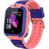 Smartwatch Kinder Telefon,GPS kinder Armband Watch mit Zwei Wege Gespräch Intelligente Uhr Voice Chat SOS Touchscreen Musik Spiel Digitalkamera Wecker Schrittzähler Geschenk für Junge Mädchen Student