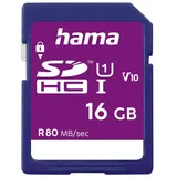 Hama SDHC 16 GB Class 10 80MB/s UHS-I 00124134